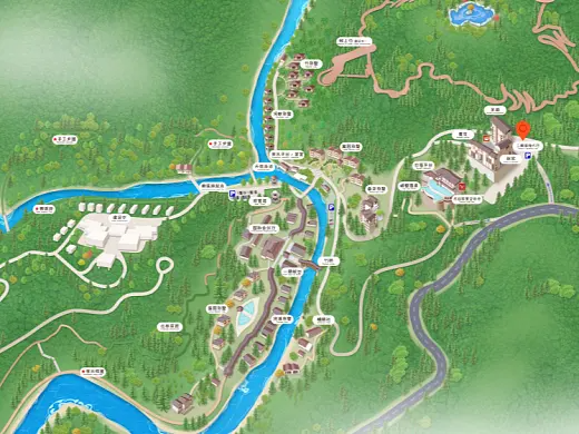 龙楼镇结合景区手绘地图智慧导览和720全景技术，可以让景区更加“动”起来，为游客提供更加身临其境的导览体验。